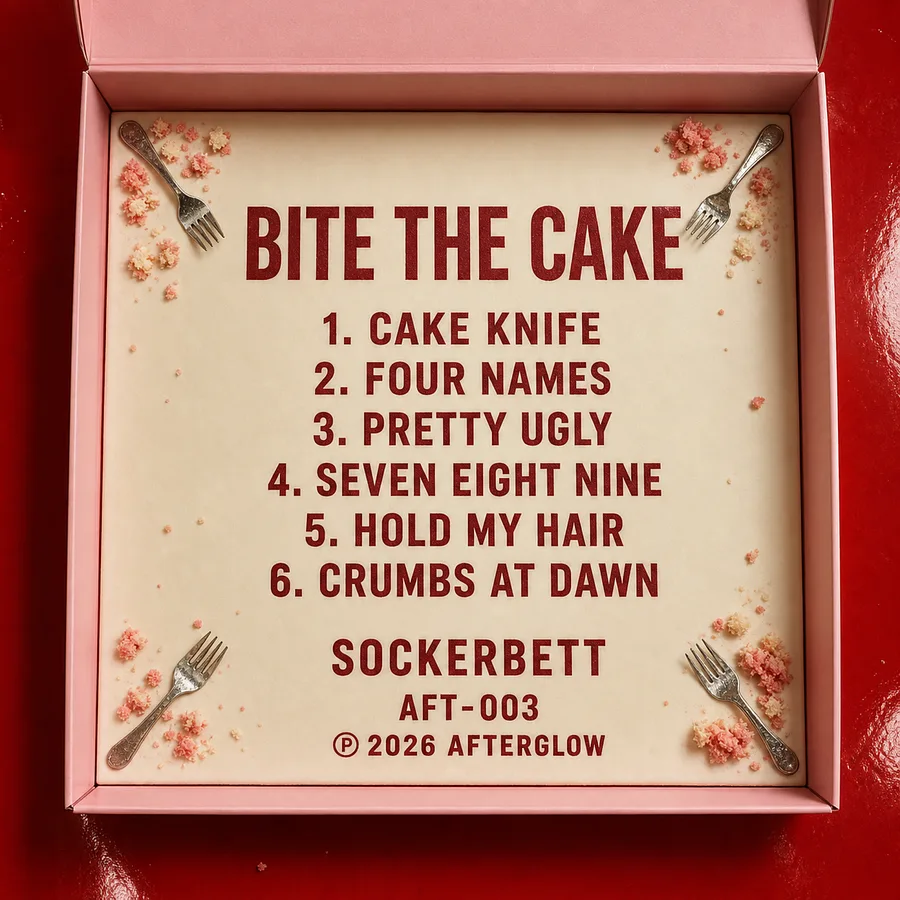 Rear sleeve of Bite the Cake
